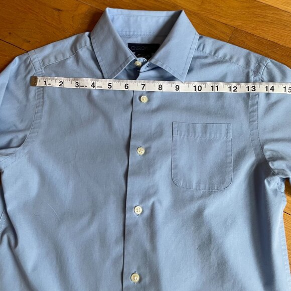 Cherokee Brand Boys Button Down Dress Shirt Blue Size M - Picture 9 of 11